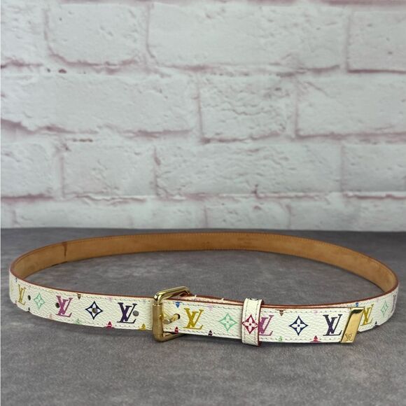 Louis Vuitton Belt Monogram Multicolor Thin 80/32 - Picture 1 of 11